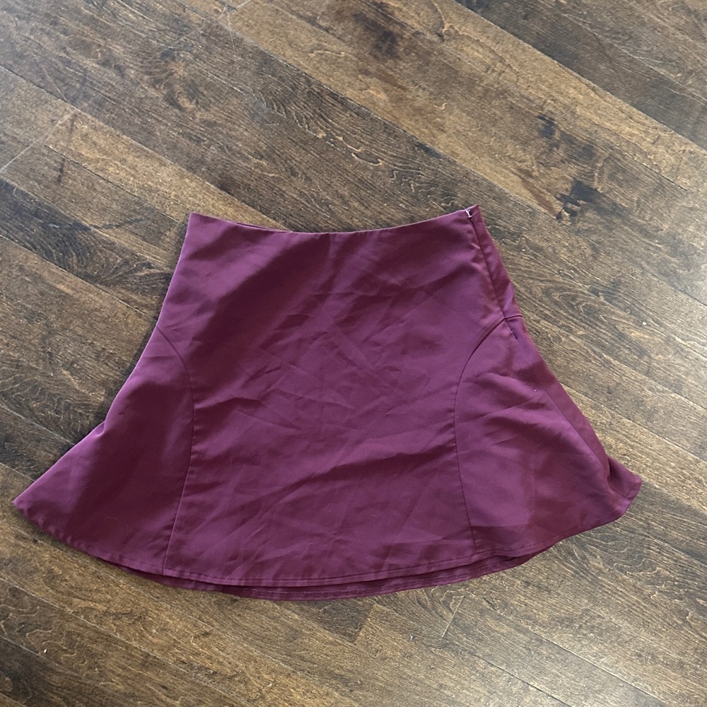 Maroon Mini A-Line Women's Skirt Size XS